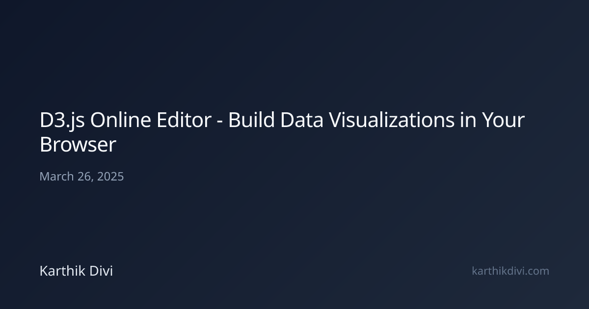 D3.js Online Editor - Build Data Visualizations in Your Browser ...